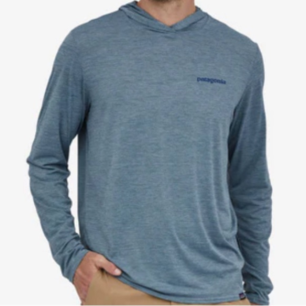 Patagonia Capilene Cool Daily Graphic Hoodie blue grey size 3XL - Picture 3 of 6